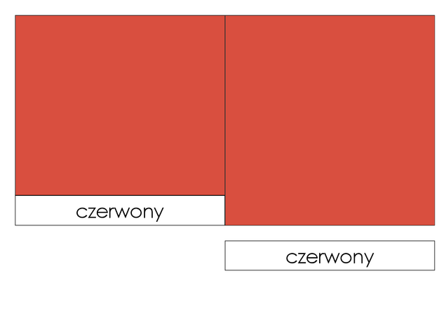 Karty Montessori: kolory