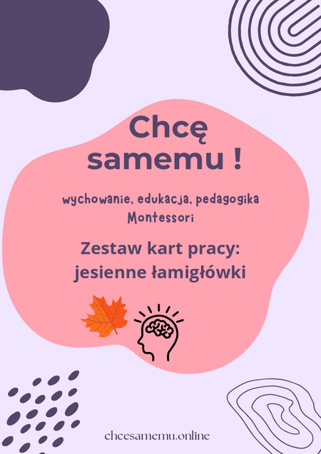 Zestaw kart pracy: jesienne łamigłówki