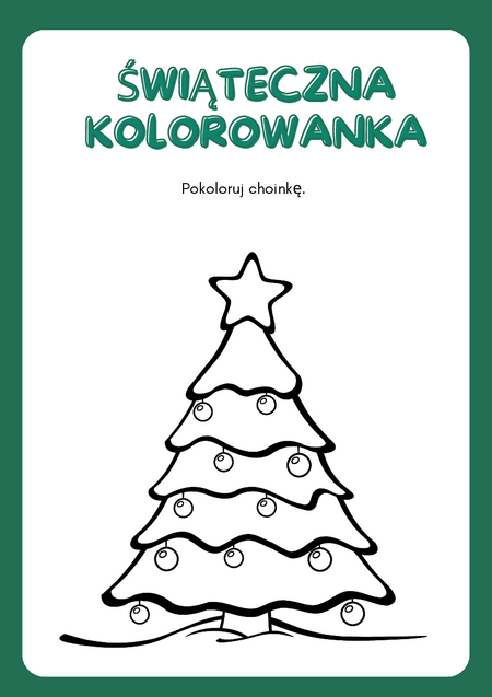 Kolorowanka choinki