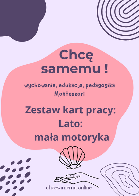 Zestaw letnich kart: mała motoryka 